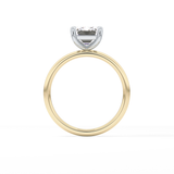 Emerald Solitaire Lab Grown Diamond Engagement Ring