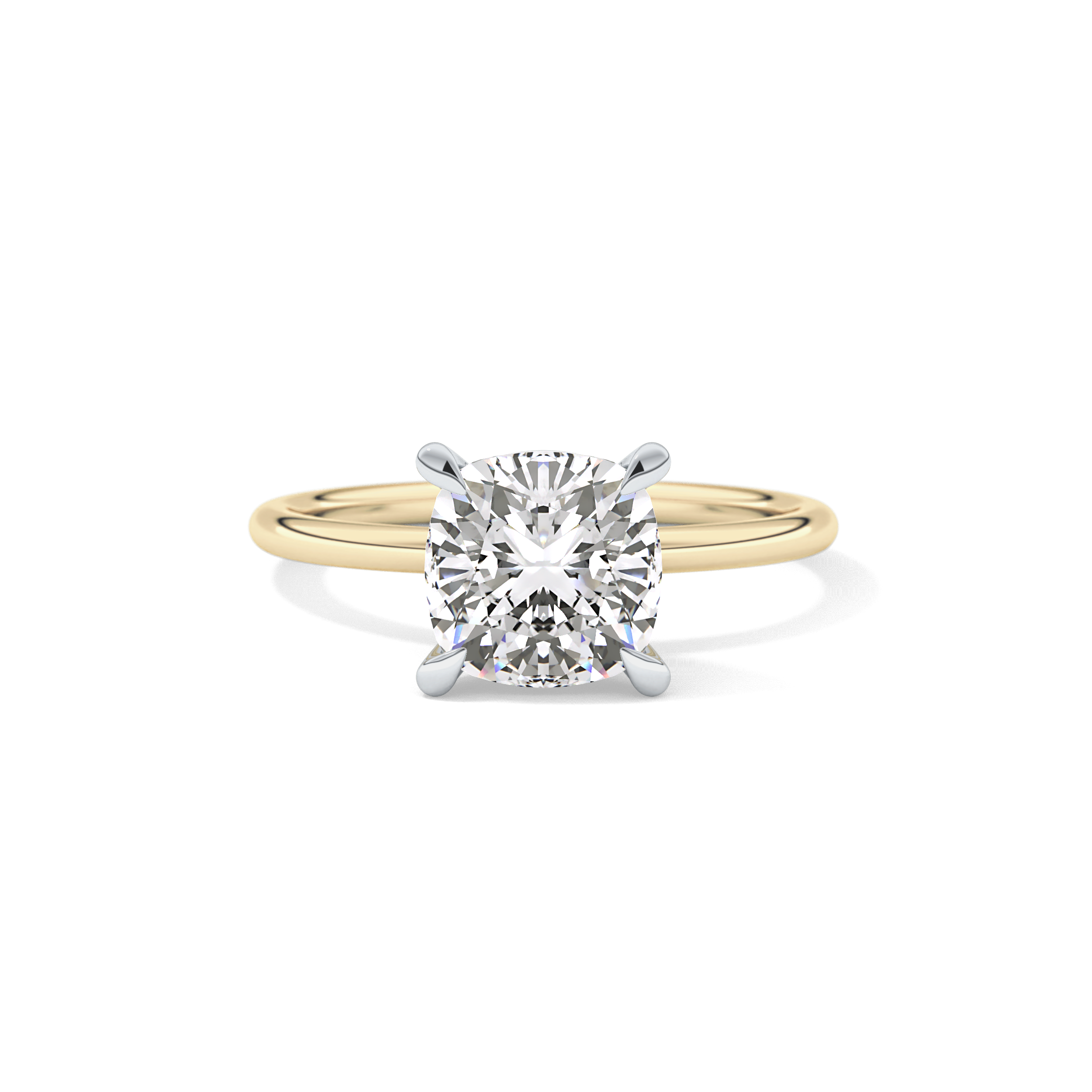 Cushion Solitaire Lab Grown Diamond Engagement Ring