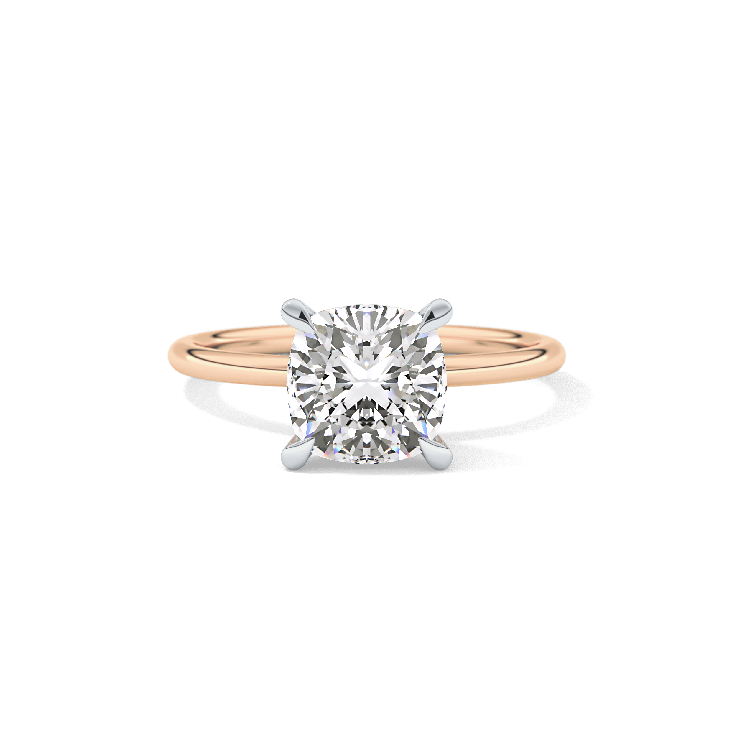 Cushion Solitaire Lab Grown Diamond Engagement Ring