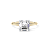 Asscher Solitaire Lab Grown Diamond Engagement Ring
