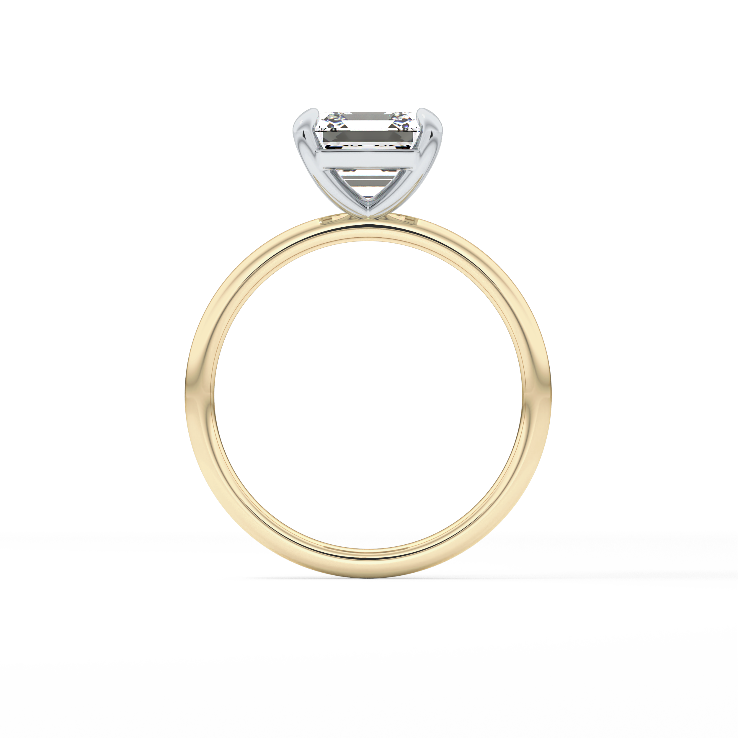 Asscher Solitaire Lab Grown Diamond Engagement Ring