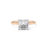 Asscher Solitaire Lab Grown Diamond Engagement Ring