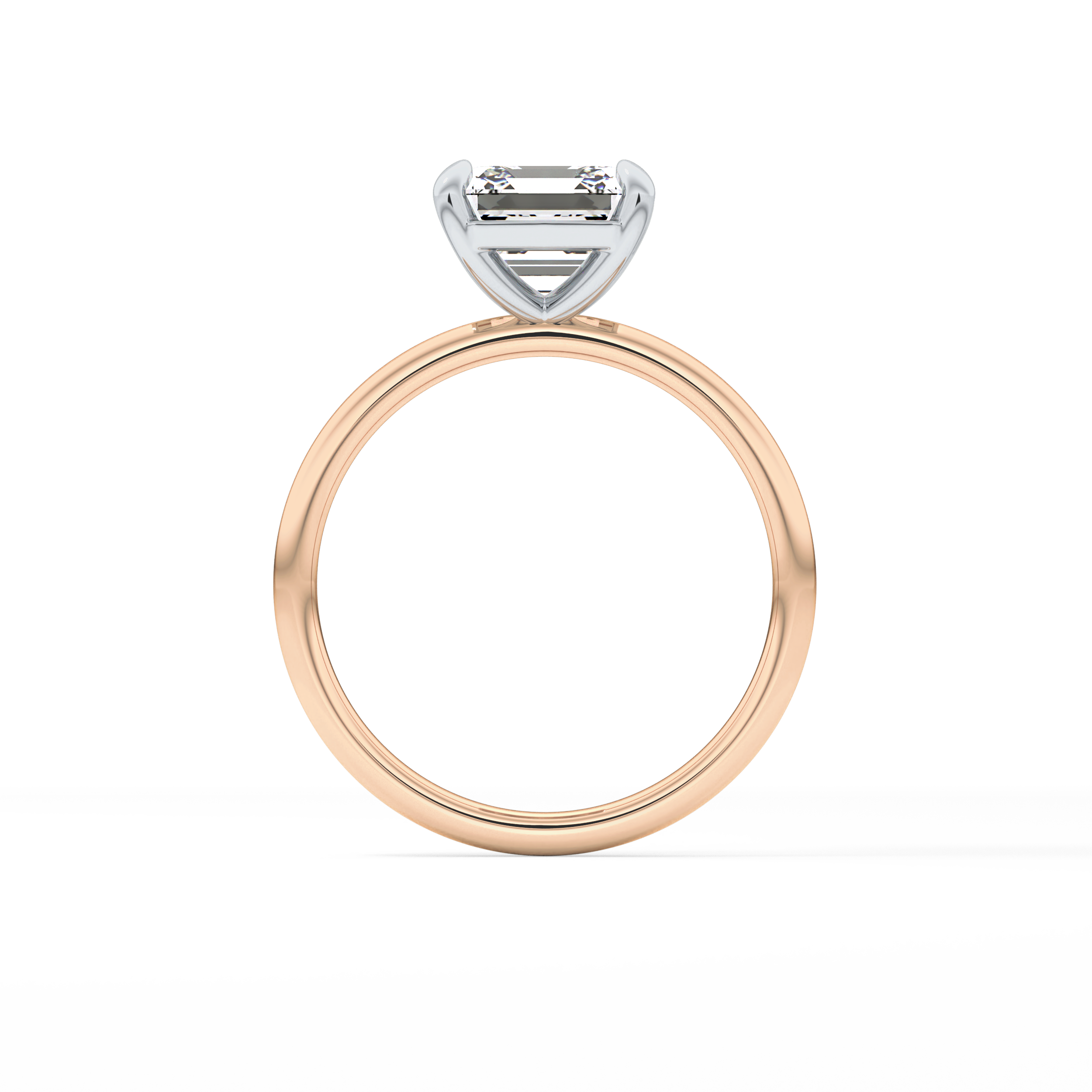 Asscher Solitaire Lab Grown Diamond Engagement Ring