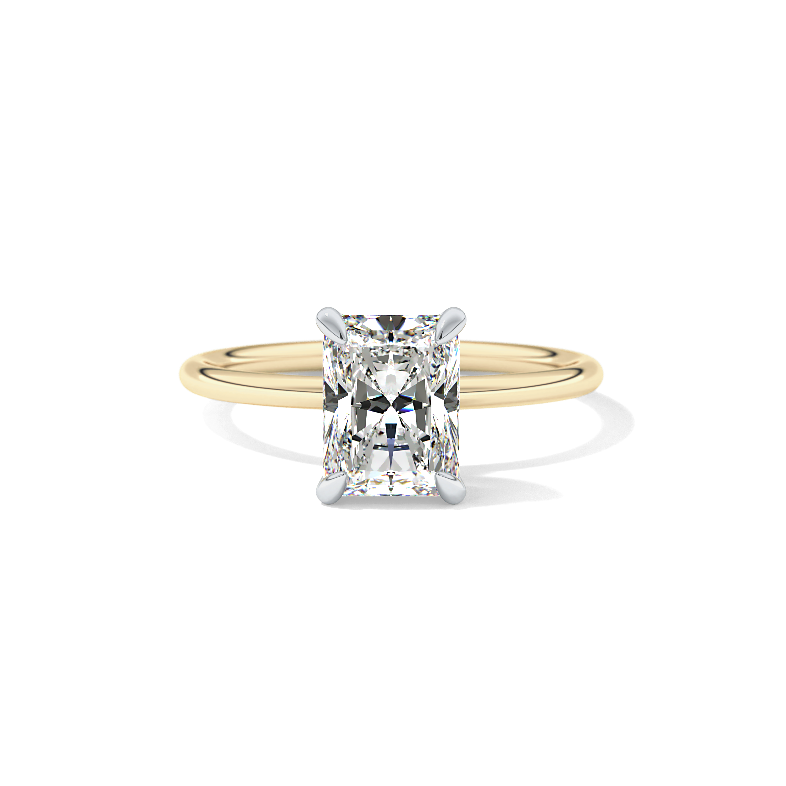 Radiant Solitaire Lab Grown Diamond Engagement Ring