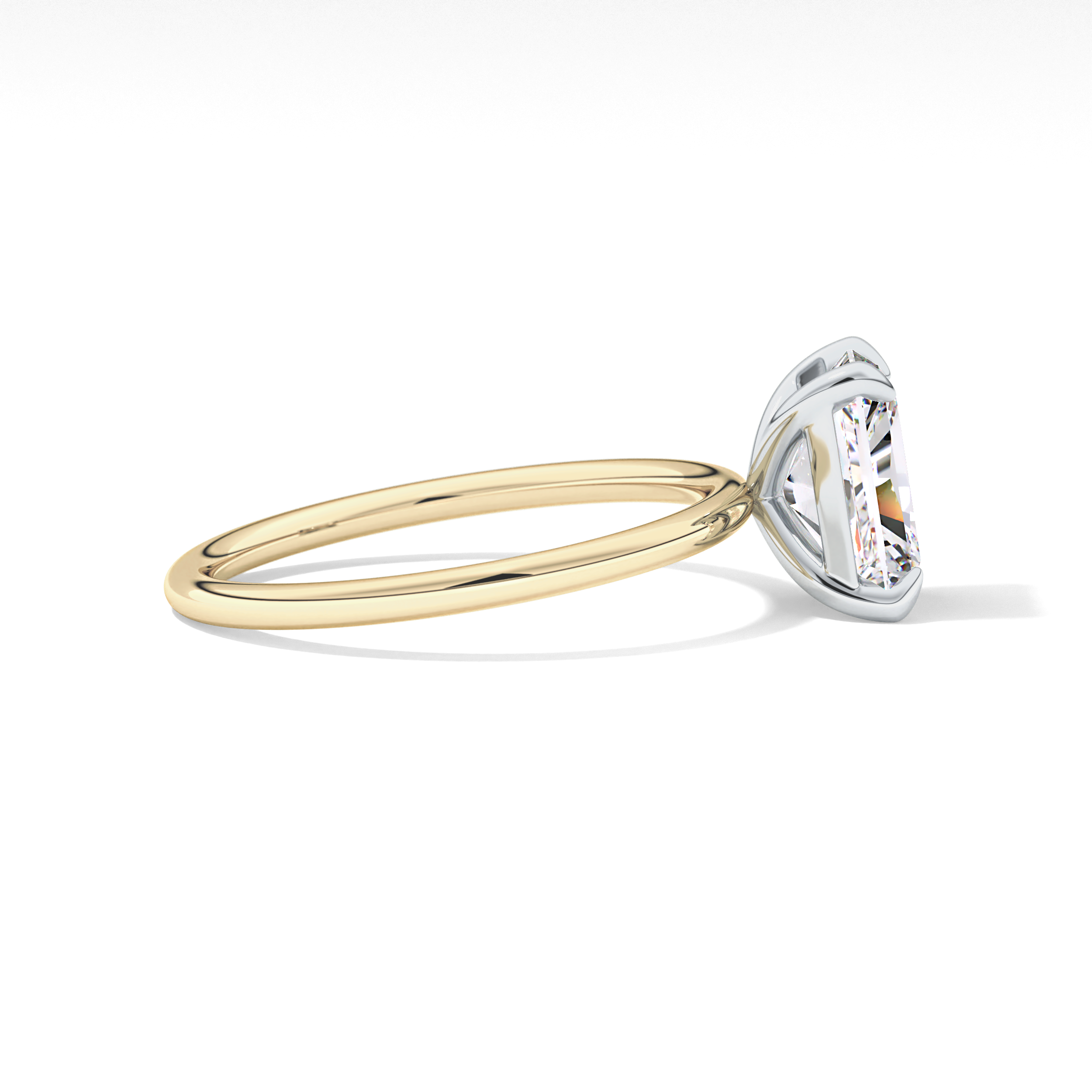 Radiant Solitaire Lab Grown Diamond Engagement Ring