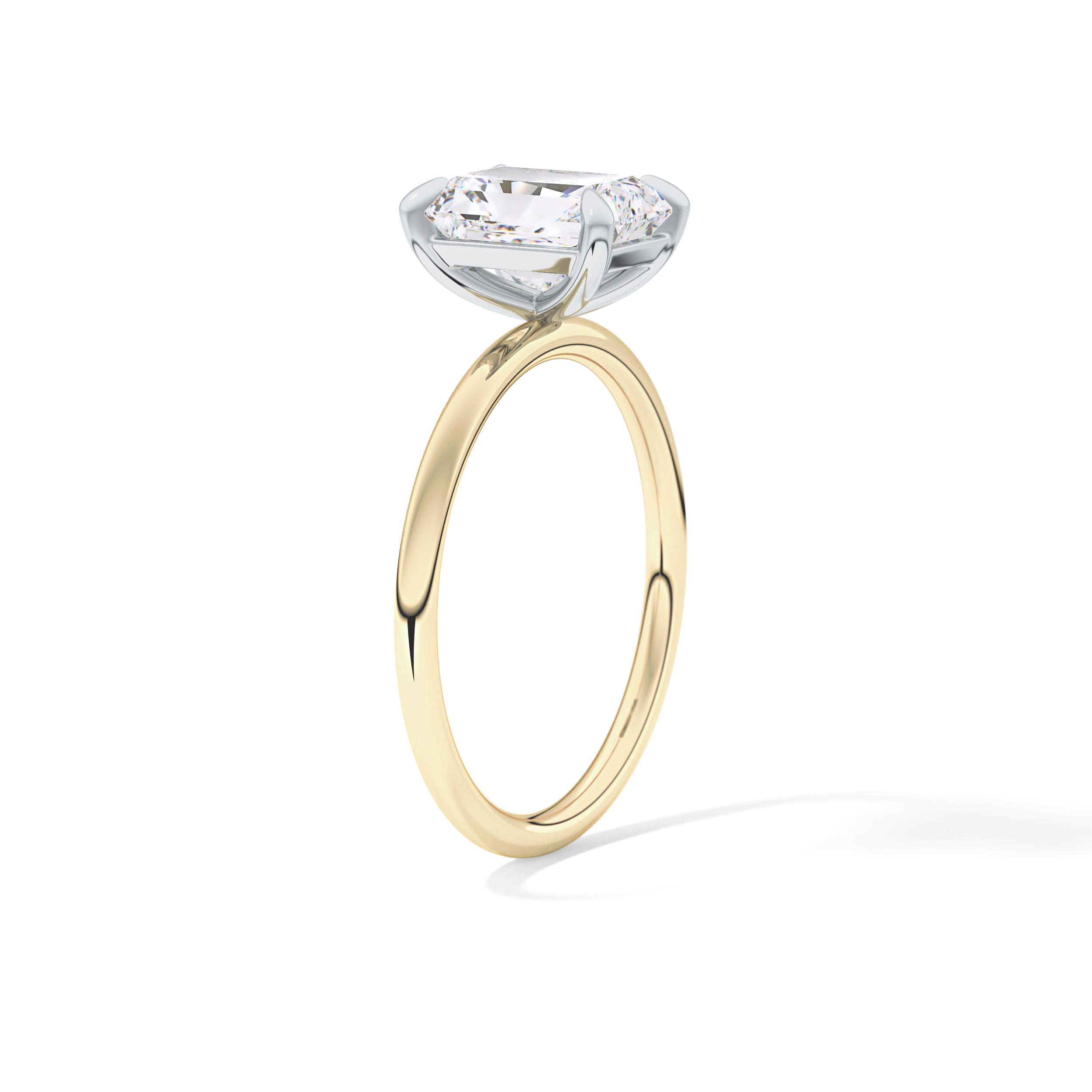 Radiant Solitaire Lab Grown Diamond Engagement Ring