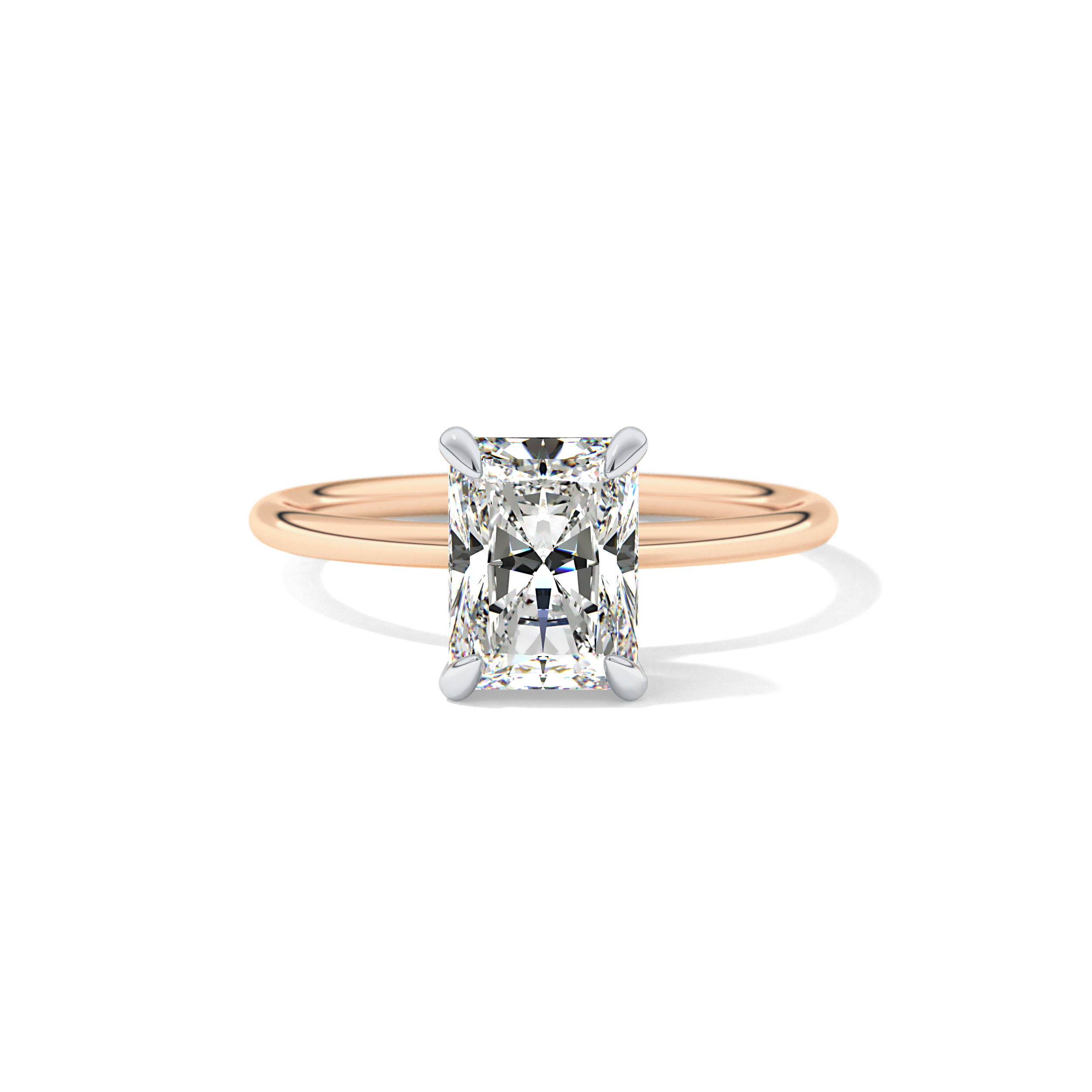 Radiant Solitaire Lab Grown Diamond Engagement Ring