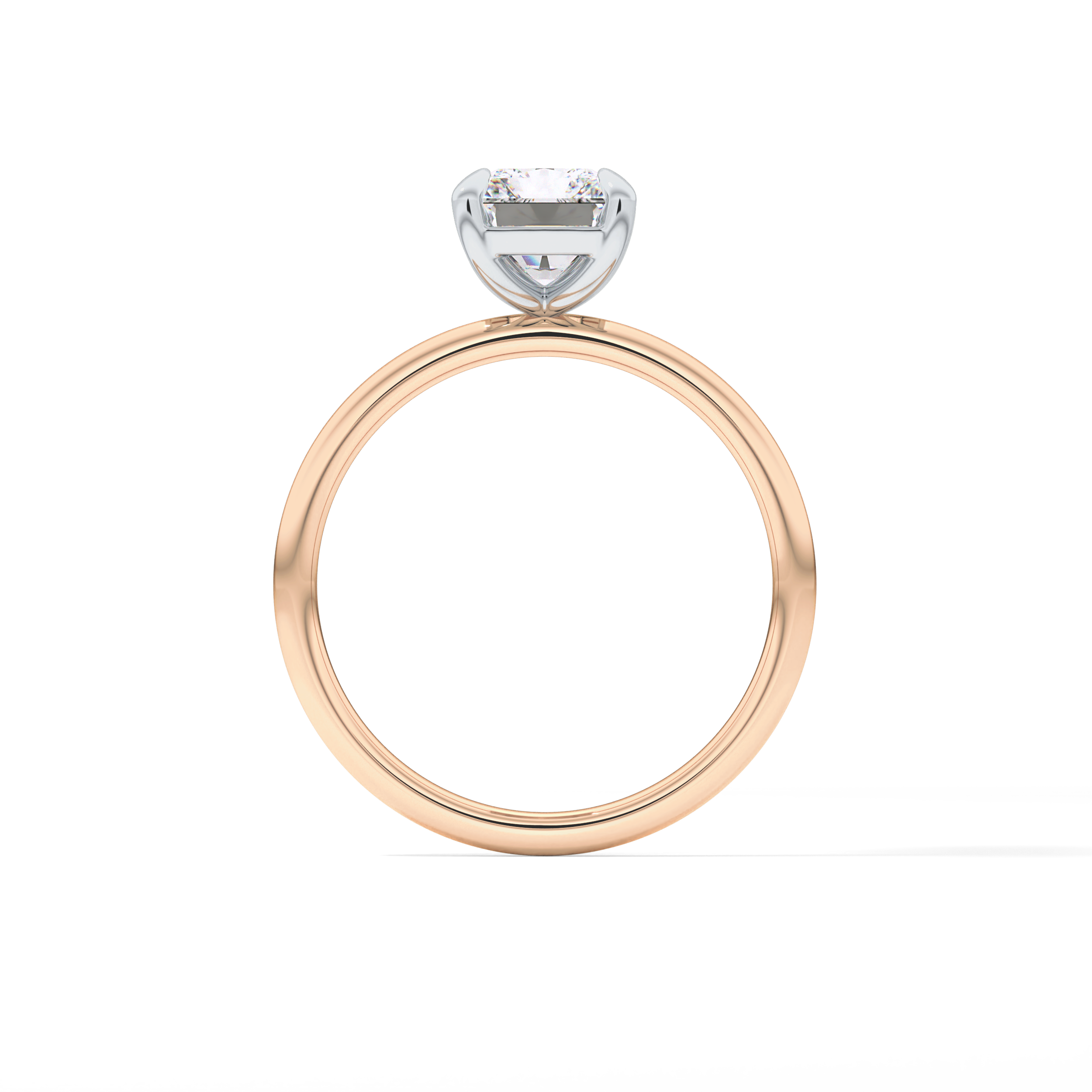 Radiant Solitaire Lab Grown Diamond Engagement Ring