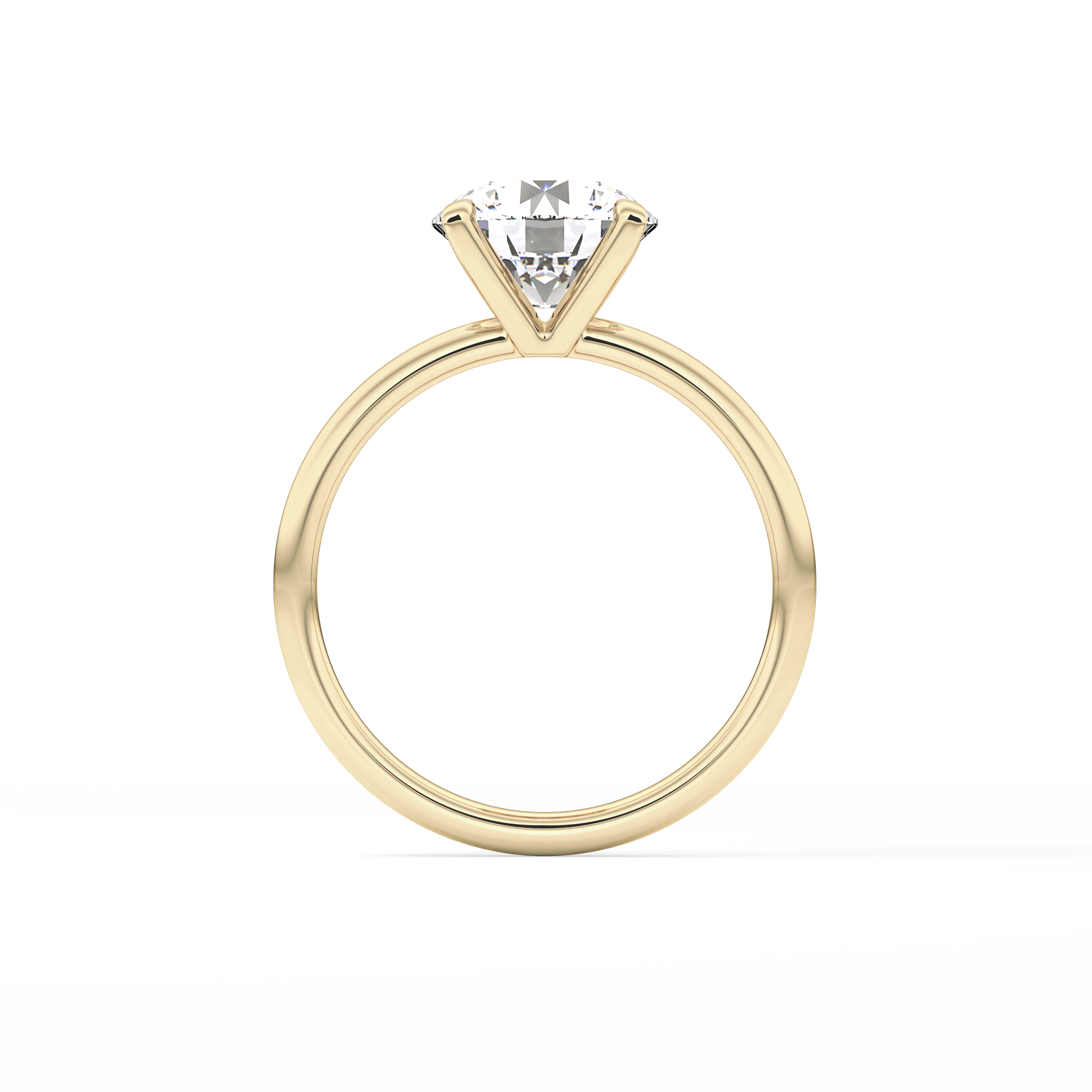 Round Solitaire Lab Grown Diamond Engagement Ring
