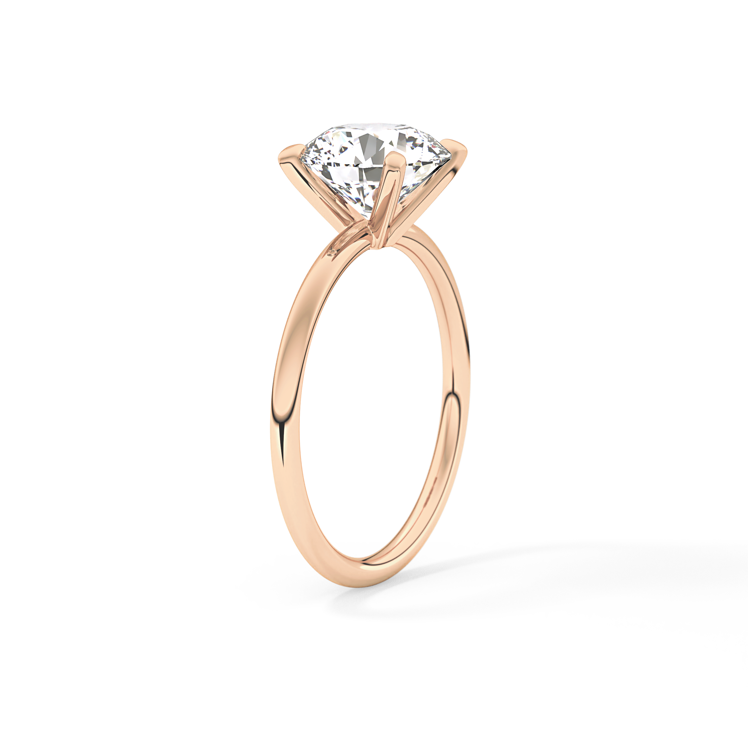 Round Solitaire Lab Grown Diamond Engagement Ring