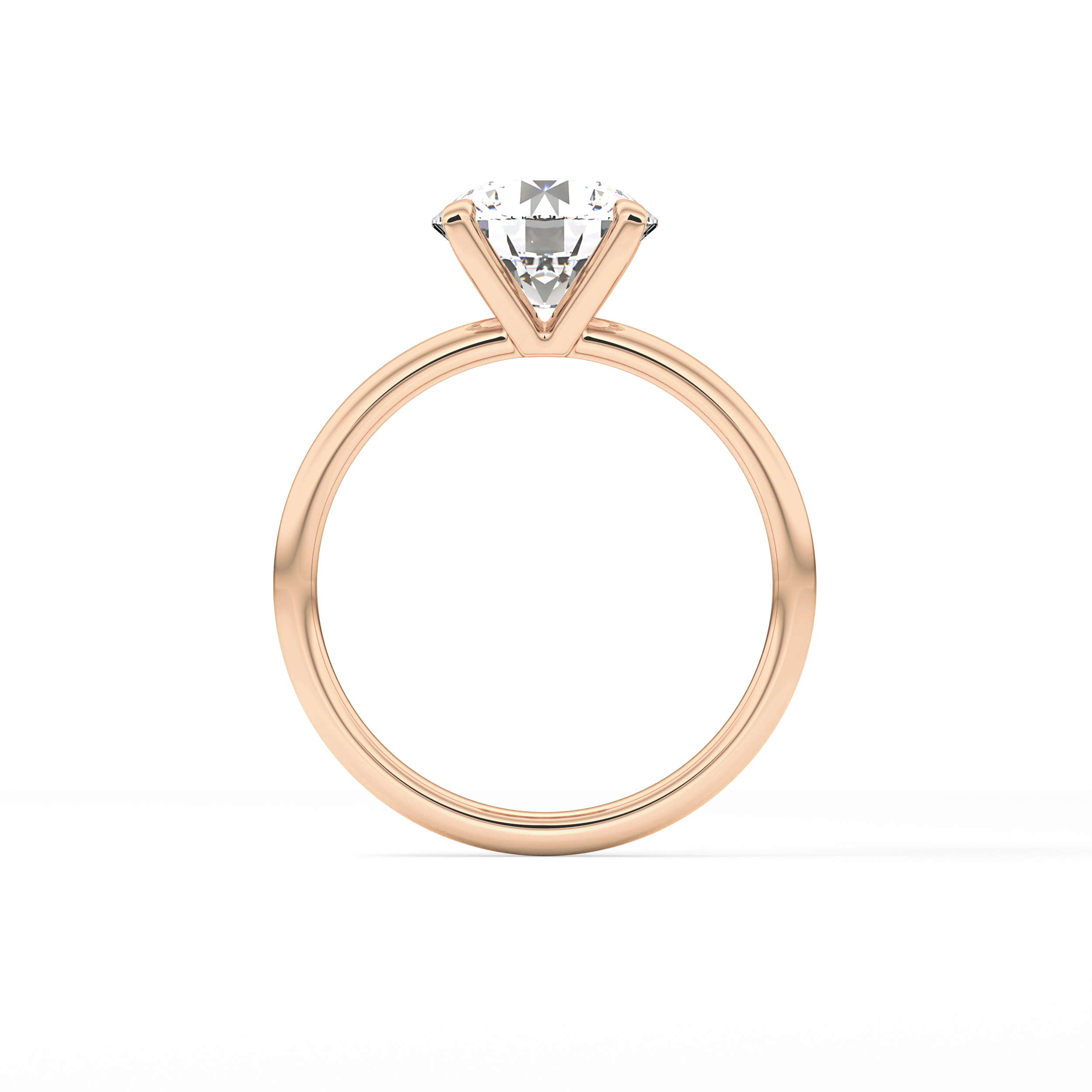 Round Solitaire Lab Grown Diamond Engagement Ring