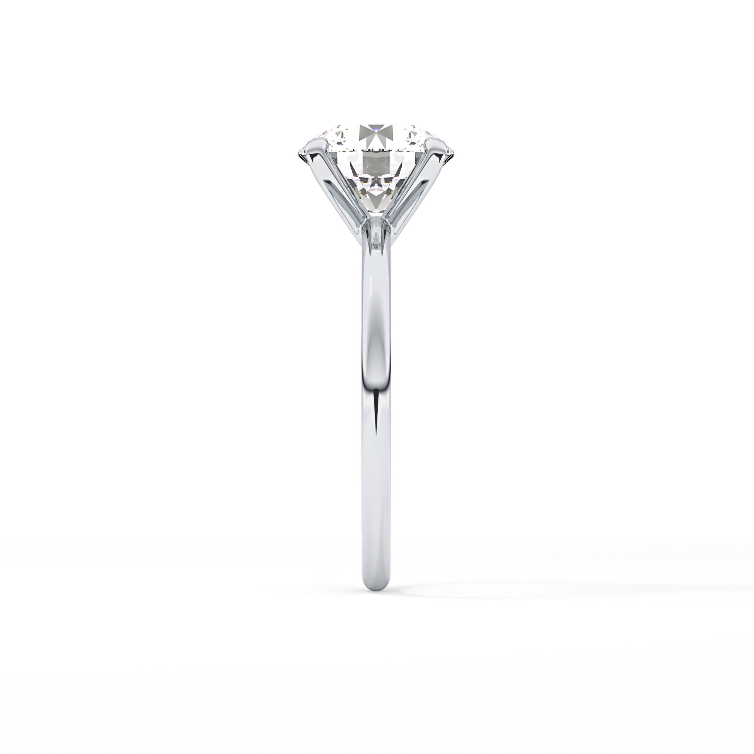 Round Solitaire Lab Grown Diamond Engagement Ring