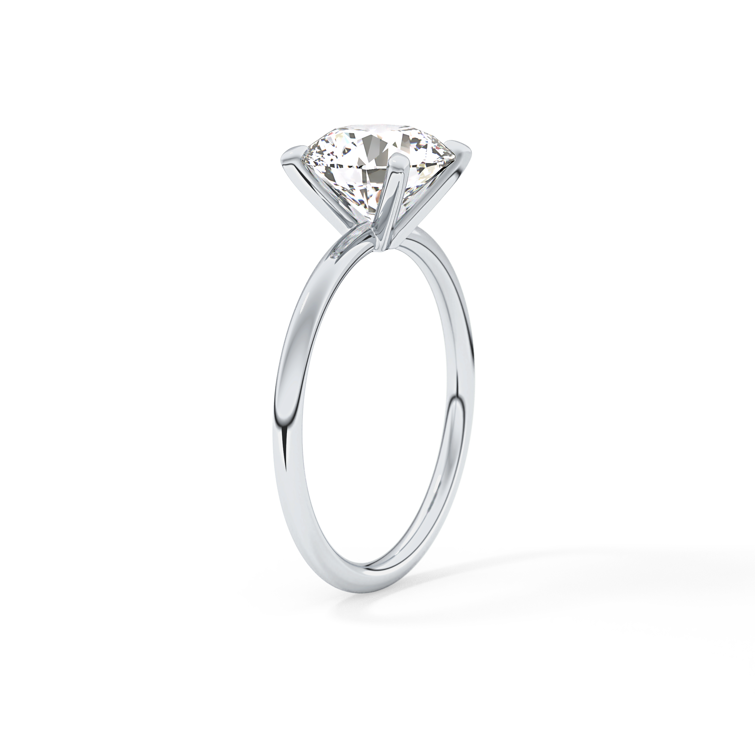Round Solitaire Lab Grown Diamond Engagement Ring