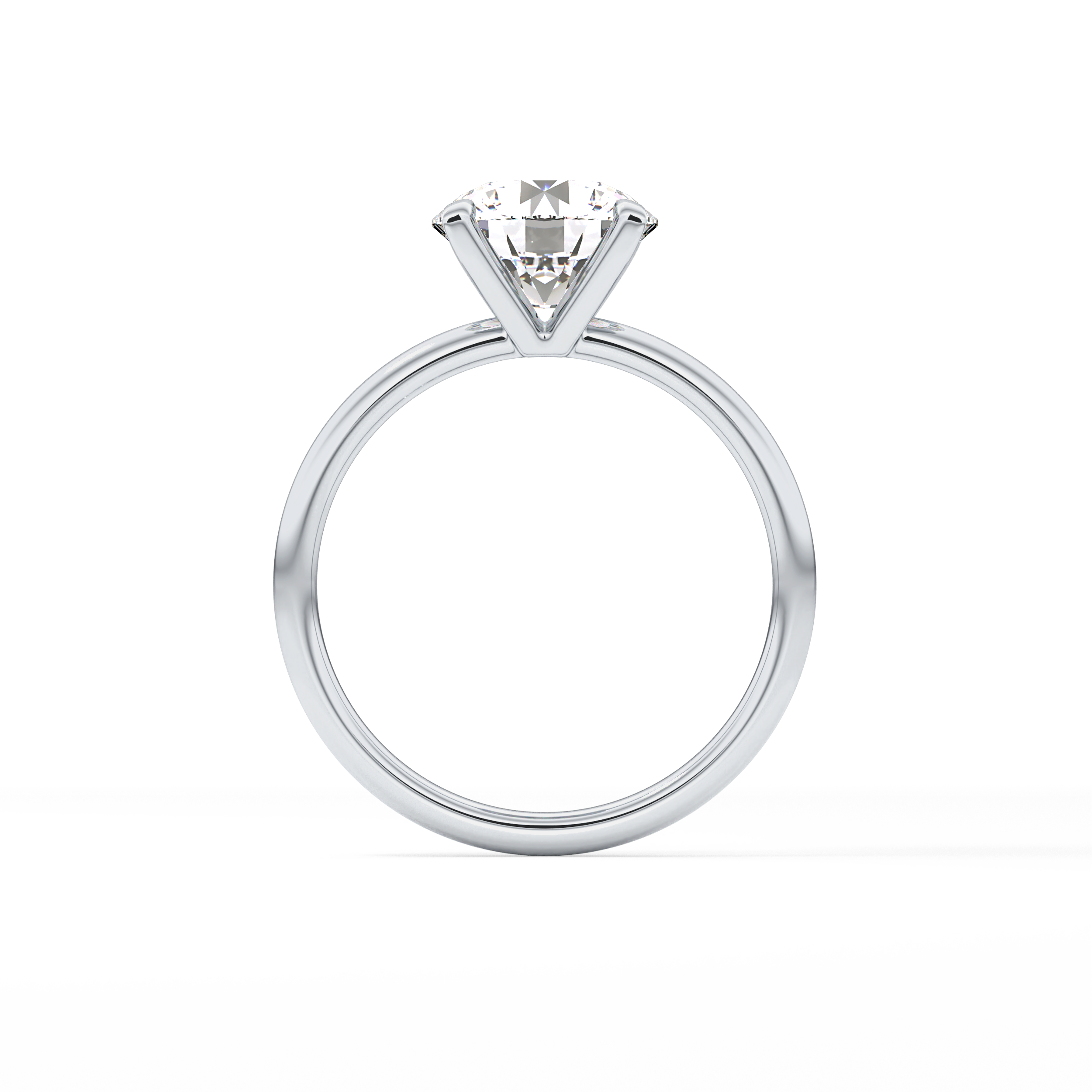 Round Solitaire Lab Grown Diamond Engagement Ring