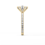 Round Pave Lab Grown Diamond Engagement Ring