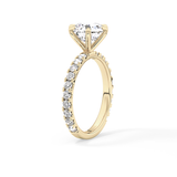 Round Pave Lab Grown Diamond Engagement Ring