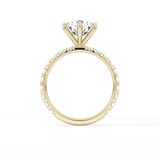 Round Pave Lab Grown Diamond Engagement Ring