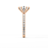 Round Pave Lab Grown Diamond Engagement Ring