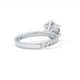 Round Pave Lab Grown Diamond Engagement Ring