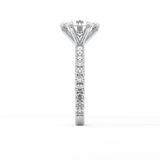 Round Pave Lab Grown Diamond Engagement Ring