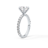 Round Pave Lab Grown Diamond Engagement Ring