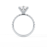 Round Pave Lab Grown Diamond Engagement Ring