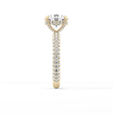 Round Pave Lab Grown Diamond Engagement Ring