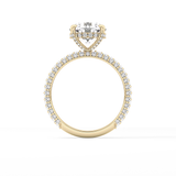 Round Pave Lab Grown Diamond Engagement Ring