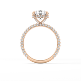 Round Pave Lab Grown Diamond Engagement Ring
