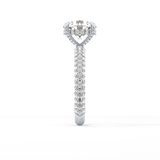 Round Pave Lab Grown Diamond Engagement Ring