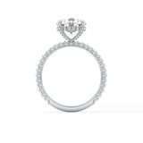 Round Pave Lab Grown Diamond Engagement Ring