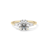 Round Three Stone Lab Grown Diamond Engagement Ring