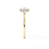 Round Three Stone Lab Grown Diamond Engagement Ring