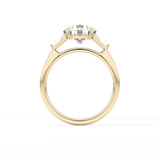 Round Three Stone Lab Grown Diamond Engagement Ring
