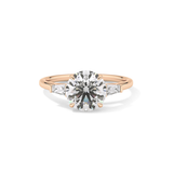Round Three Stone Lab Grown Diamond Engagement Ring