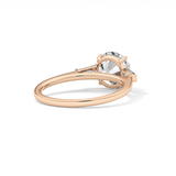 Round Three Stone Lab Grown Diamond Engagement Ring