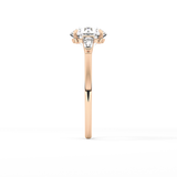 Round Three Stone Lab Grown Diamond Engagement Ring