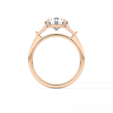 Round Three Stone Lab Grown Diamond Engagement Ring