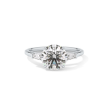 Round Three Stone Lab Grown Diamond Engagement Ring