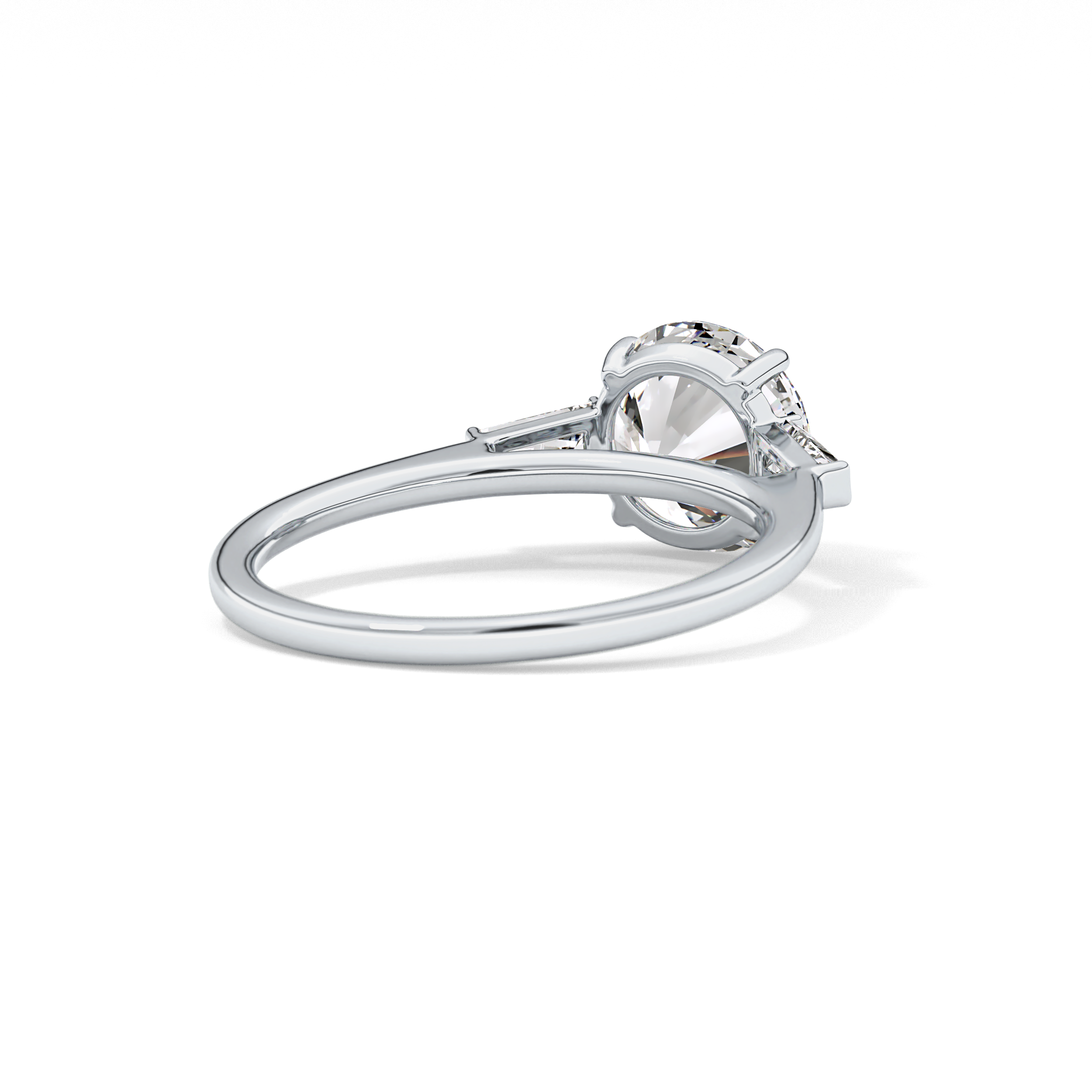 Round Three Stone Lab Grown Diamond Engagement Ring
