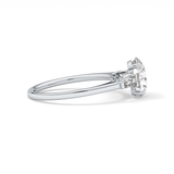 Round Three Stone Lab Grown Diamond Engagement Ring