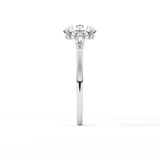 Round Three Stone Lab Grown Diamond Engagement Ring