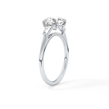 Round Three Stone Lab Grown Diamond Engagement Ring