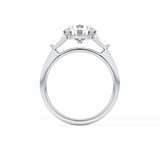 Round Three Stone Lab Grown Diamond Engagement Ring