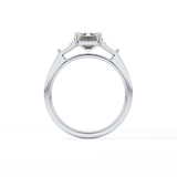Emerald Three Stone Lab Grown Diamond Engagement Ring