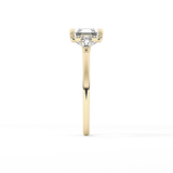 Asscher Three Stone Lab Grown Diamond Engagement Ring