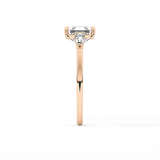 Asscher Three Stone Lab Grown Diamond Engagement Ring