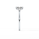 Asscher Three Stone Lab Grown Diamond Engagement Ring
