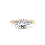 Cushion Three Stone Lab Grown Diamond Engagement Ring