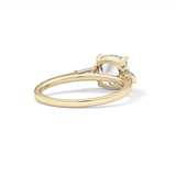 Cushion Three Stone Lab Grown Diamond Engagement Ring